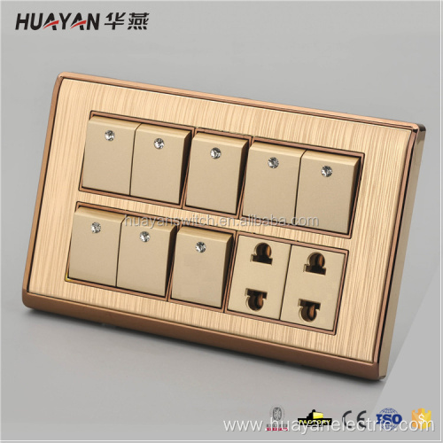 Most popular 8 switch 2 ways gold socket